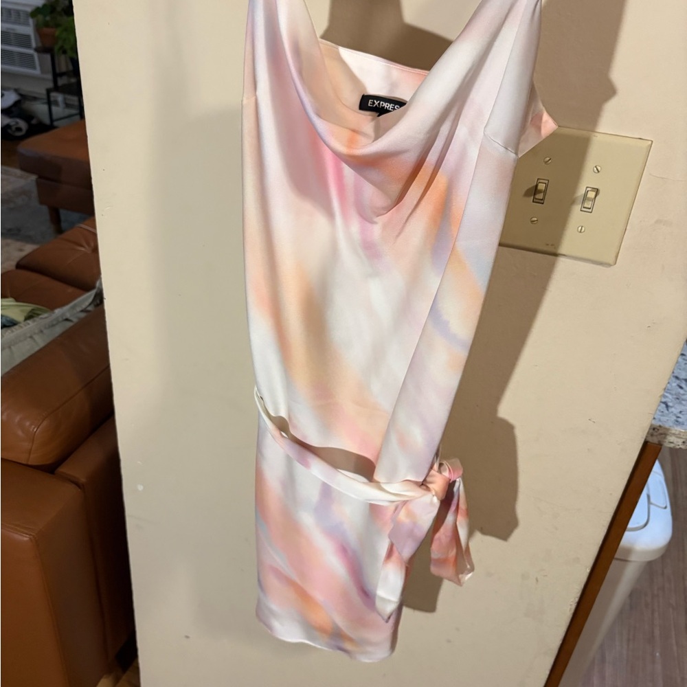 Express Pink and Orange Mini Dress